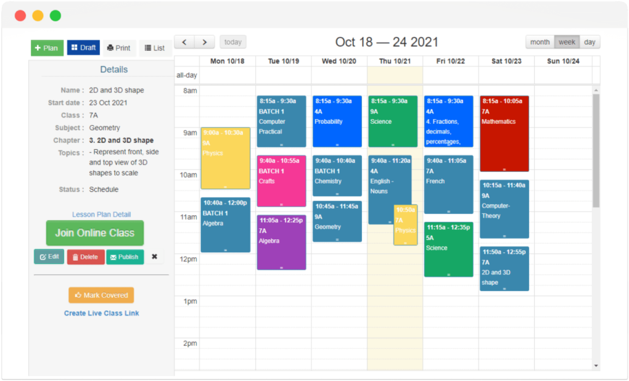 zoom, google meet integration with a lesson plan on EduCloud